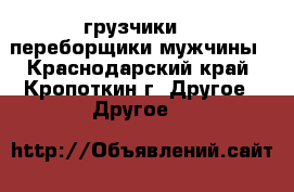 грузчики  - переборщики мужчины - Краснодарский край, Кропоткин г. Другое » Другое   